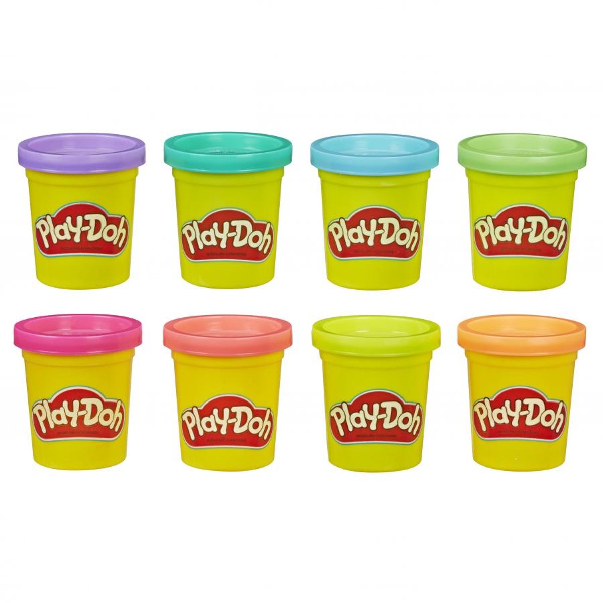 8 pots arc-en-ciel multicolore, PLAY DOH