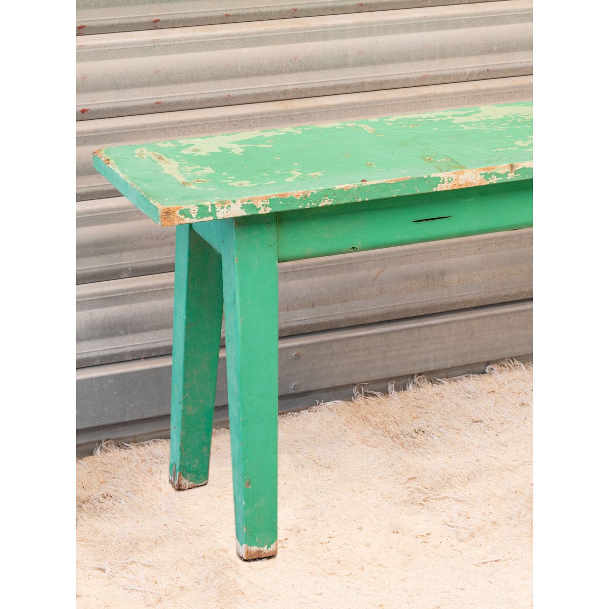 Banc en bois vert Antoine N°467 - Bon état vert, DEBONGOUT