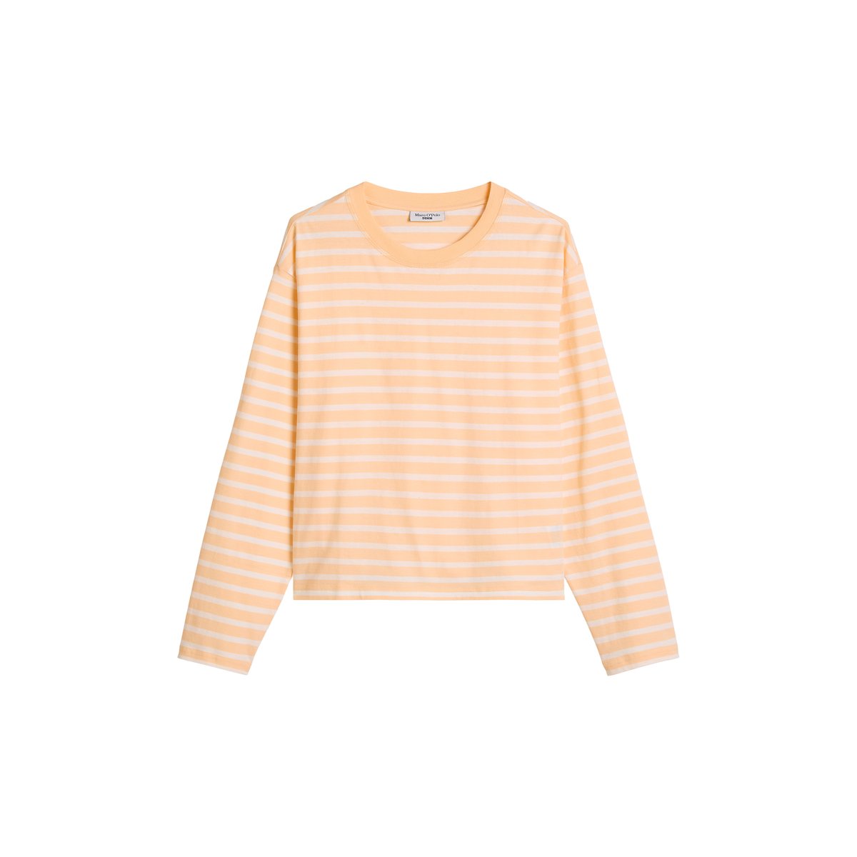 T-shirt long régulier en Heavy Slub Jersey orange, MARC O’POLO DENIM