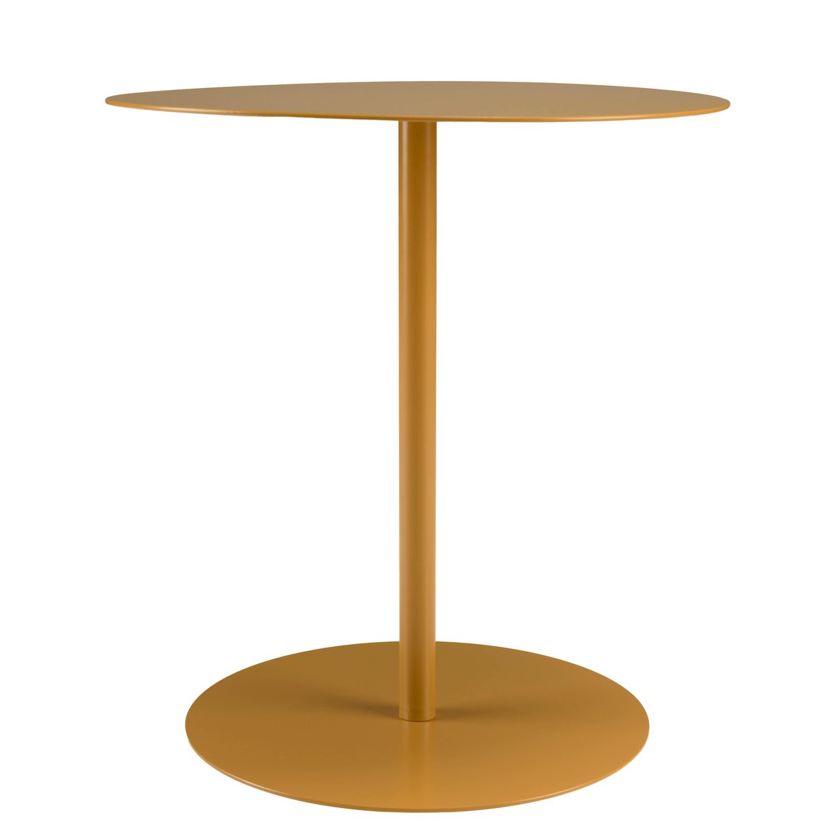 Table d'appoint ronde en acier marron CASTILLE moutarde, PIER IMPORT