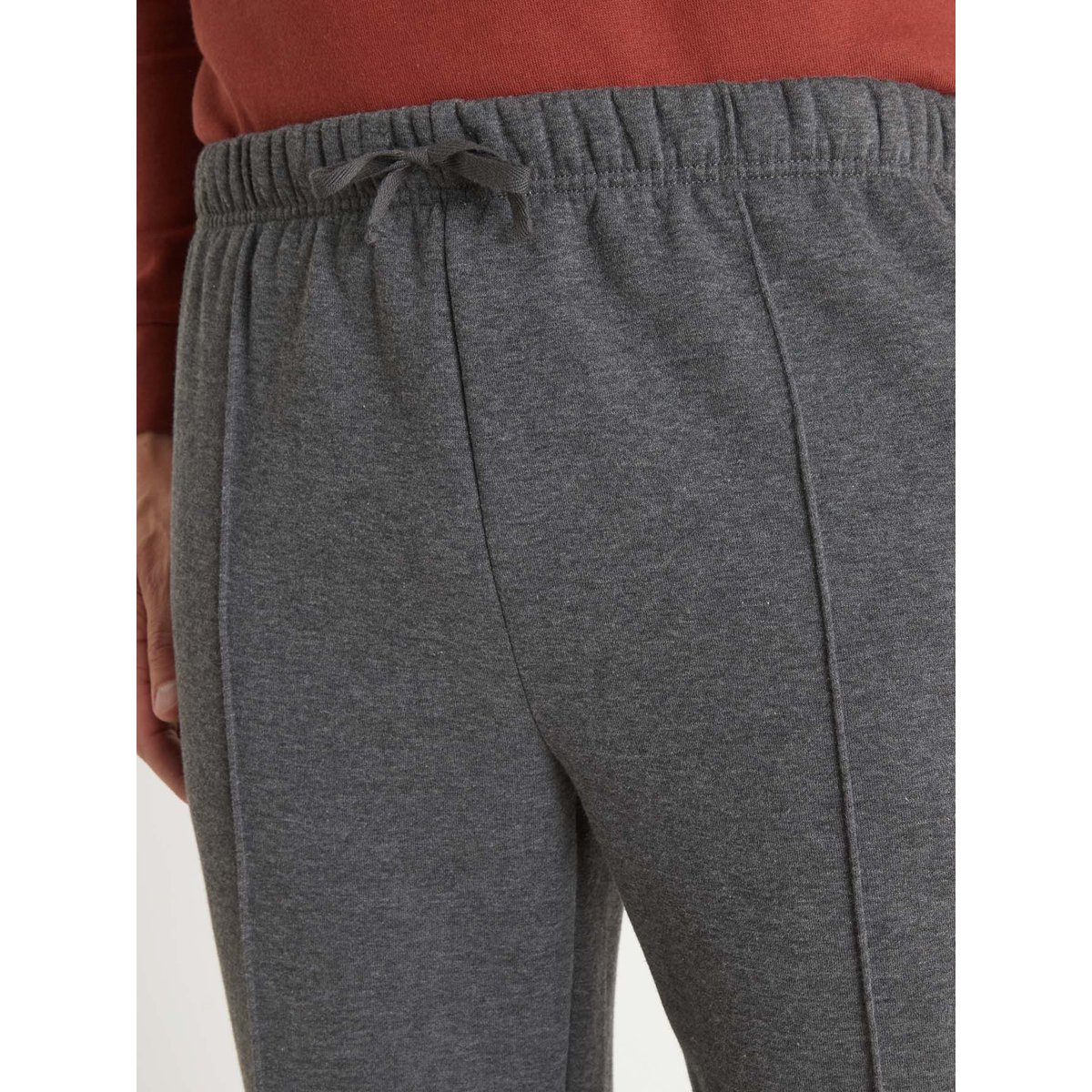 Pantalon De Jogging Classique gris foncé chiné, HONCELAC