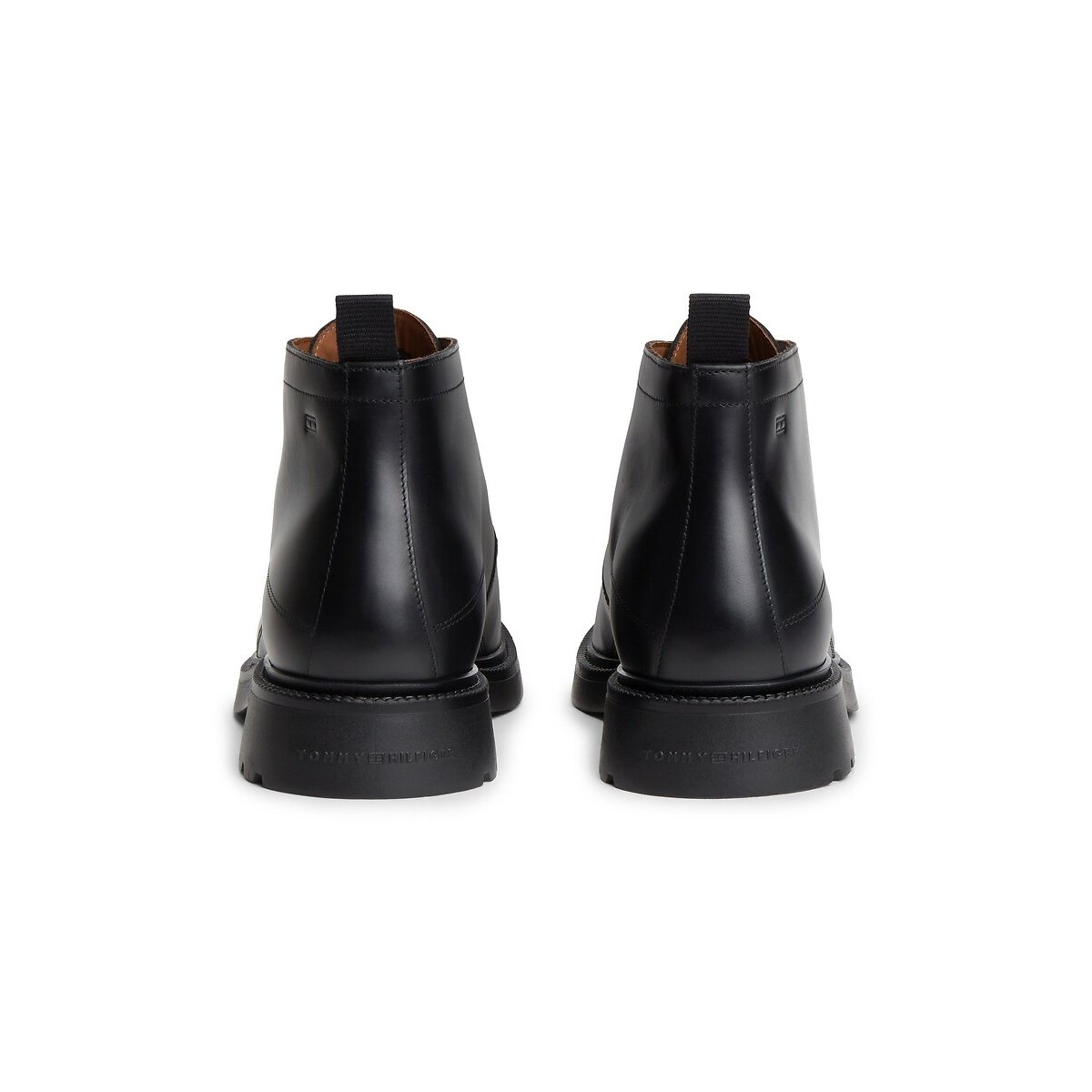 Bottines chukka en cuir noir, TOMMY HILFIGER