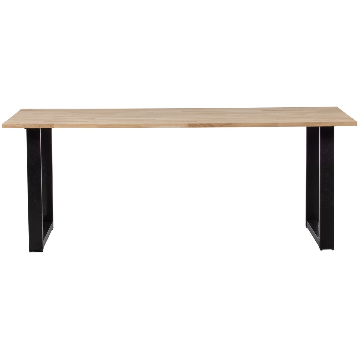 Table à manger en bois piétement en U 220x90cm naturel - TABLO naturel, WOOOD