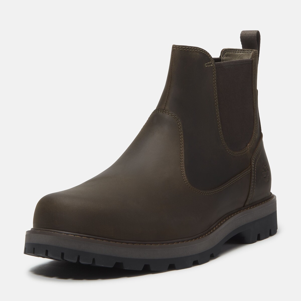 Stivaletti in pelle BRITTON ROAD MID CHELSEA kaki scuro, TIMBERLAND