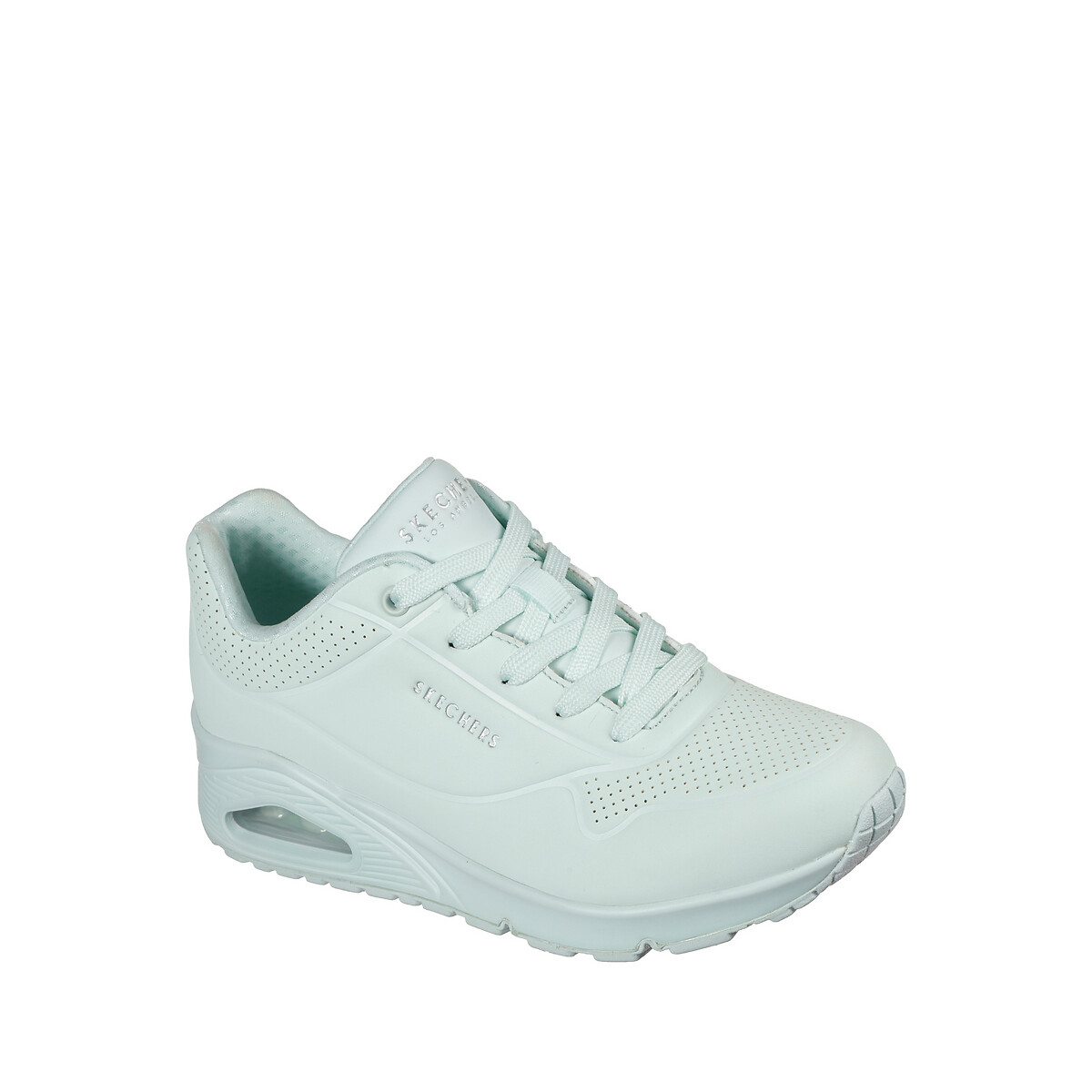Baskets Uno Frosty Kicks blanc/vert, SKECHERS