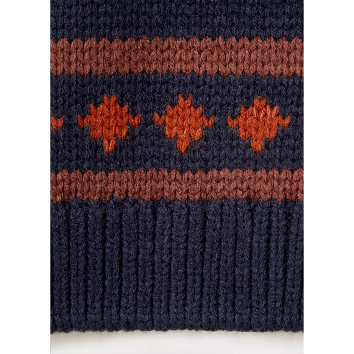 Pull en maille frise bleu marine, MANGO KIDS