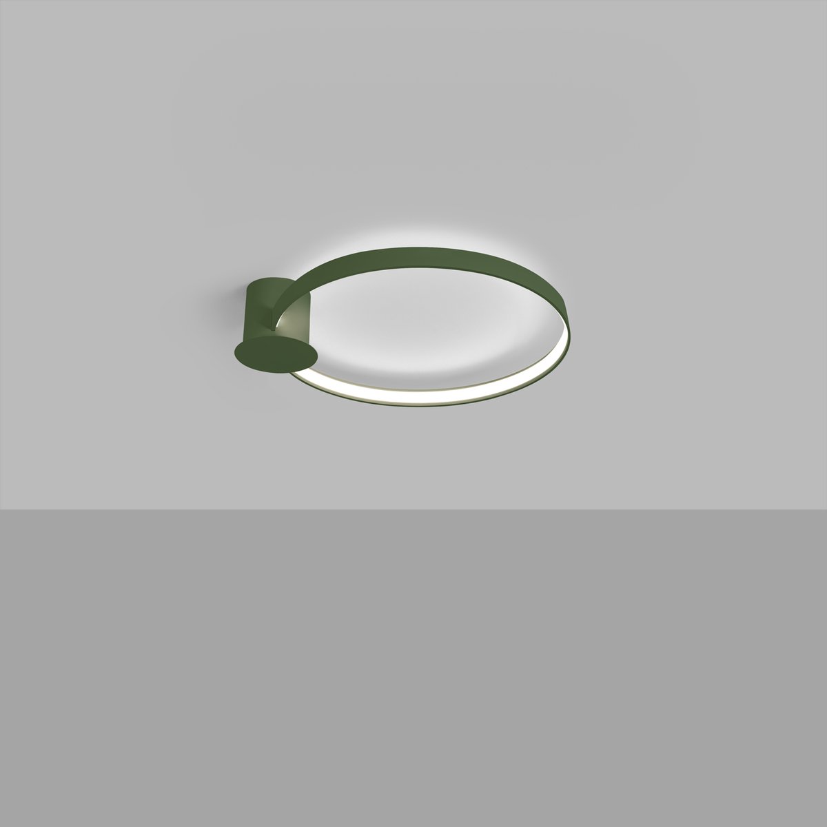 Plafonnier Aluminium Vert Olive LED 1 Rio vert olive, EDEN