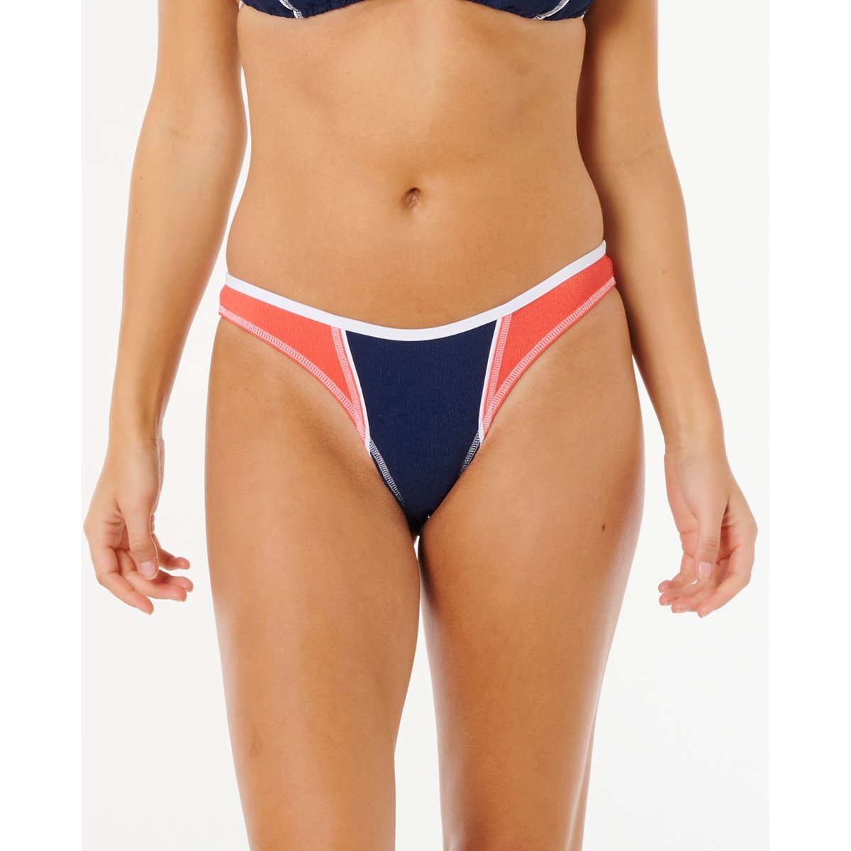 Bas de maillot de bain taille haute brésilien SURF TIDE bleu marine foncé, RIP CURL