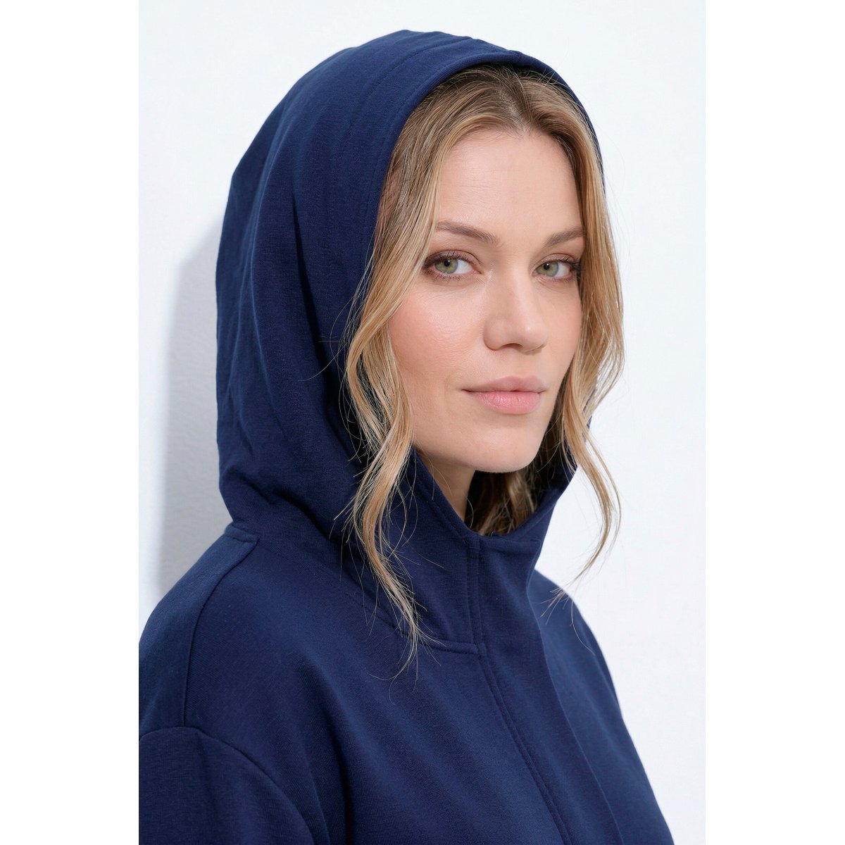 Sweat-shirt à capuche, fermeture zippée marine, ULLA POPKEN