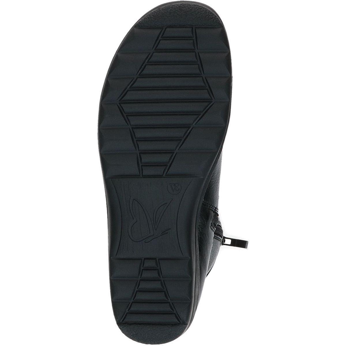 Bottine en cuir noir nappa, CAPRICE
