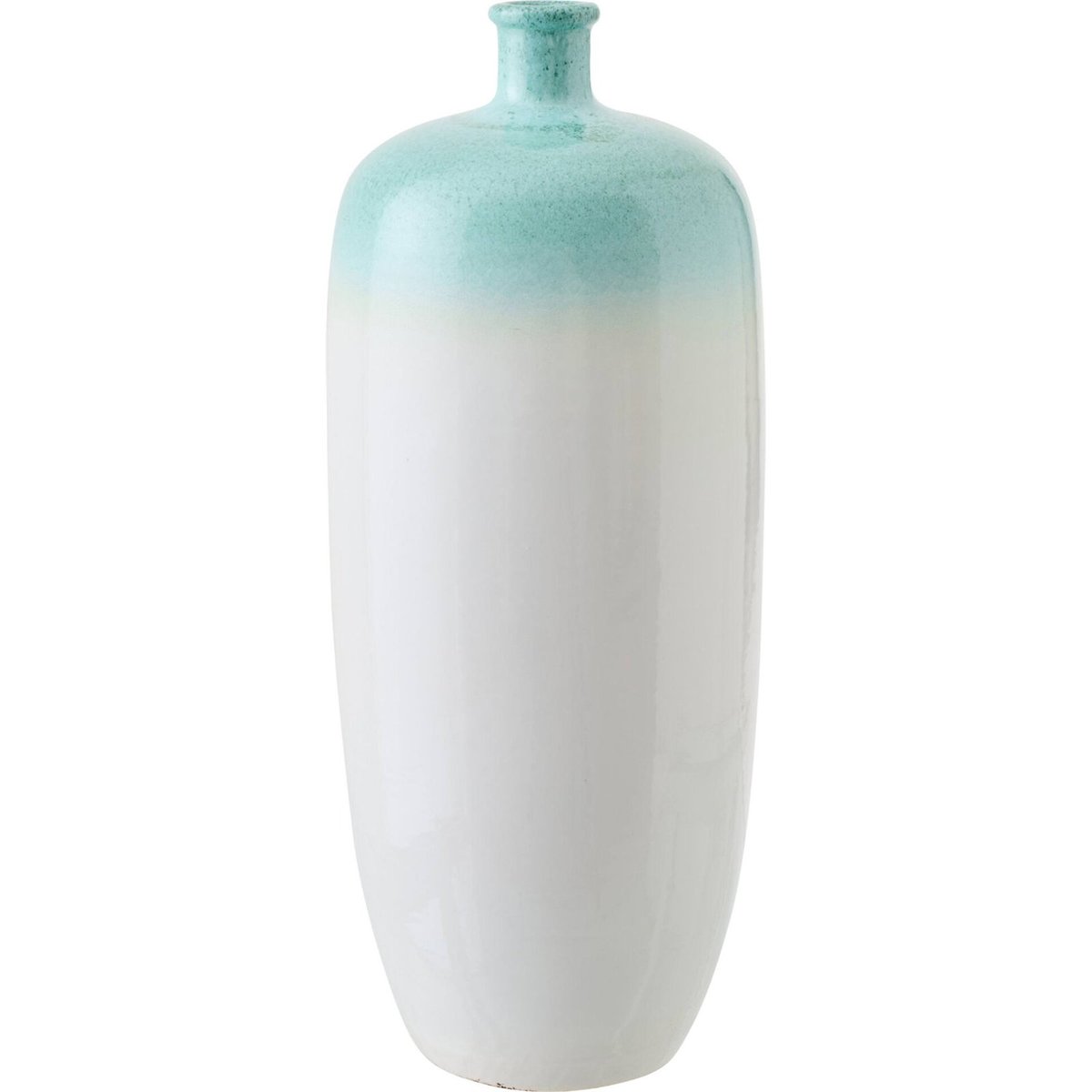 Vase en céramique fait main vert menthe et blanc, RECOLLECTION