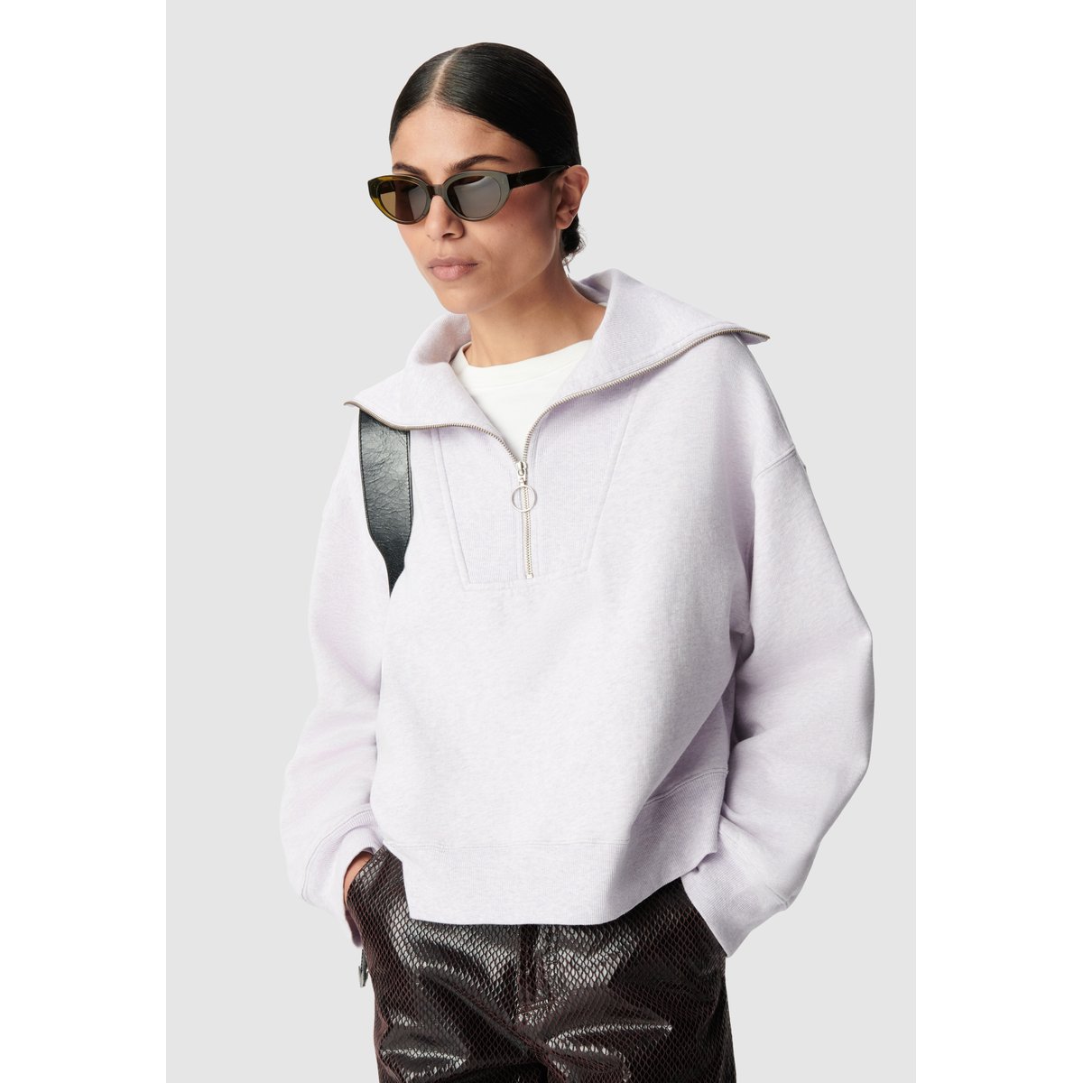Sweat col camionneur lilas, IKKS