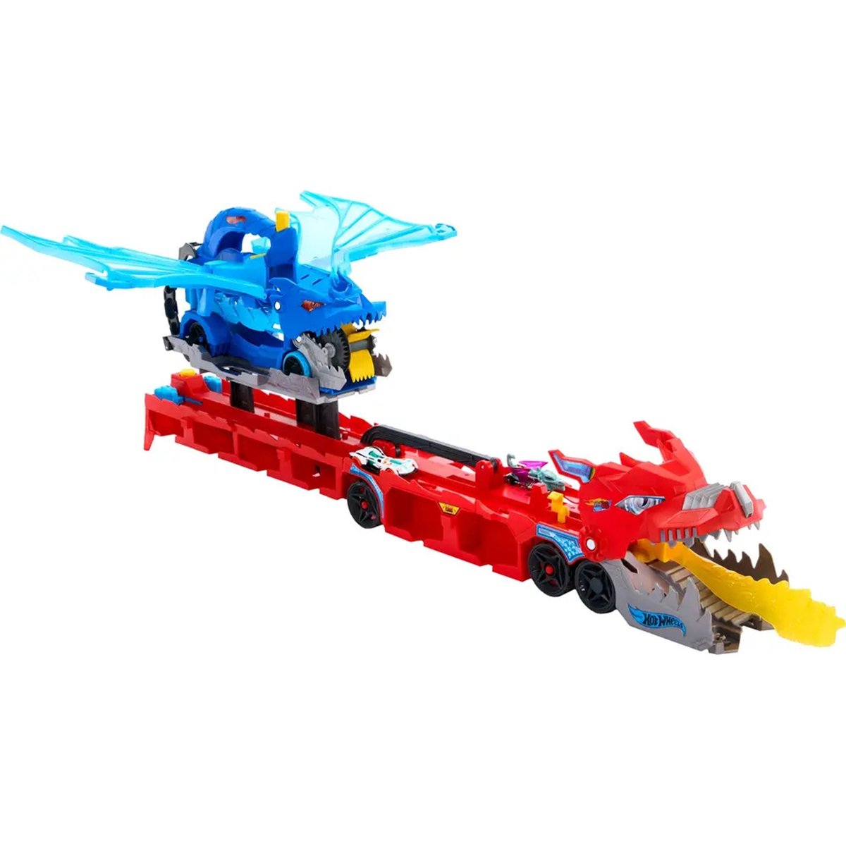 Hot Wheels-Transporteur 2 En 1 Dragons multicolore, MATTEL