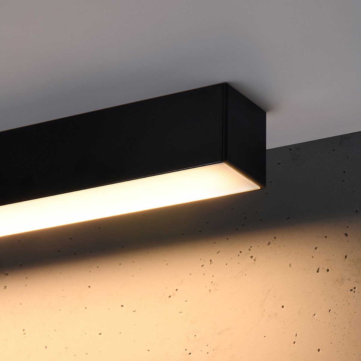 Plafonnier Aluminium Noir LED 1 Pinne noir, EDEN