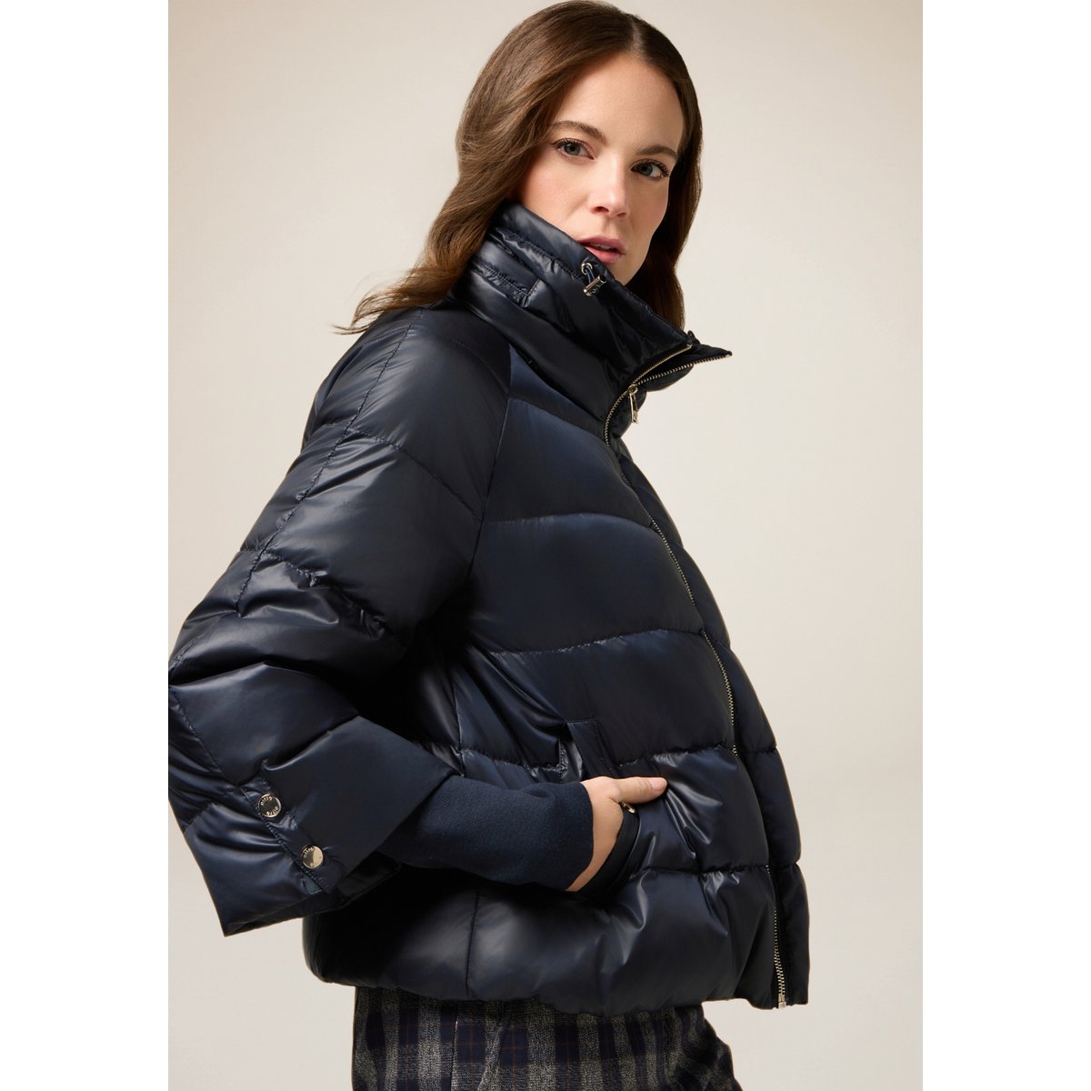 Veste matelassée courte bleu, OLTRE