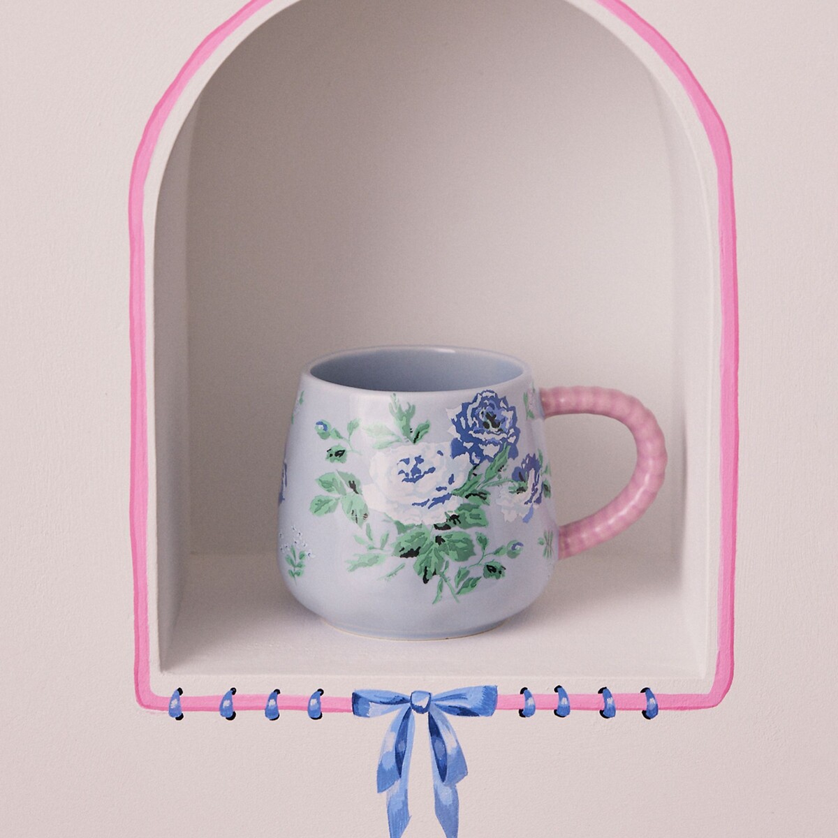 Archive Rose Twisted Handle Billie Mug blue, CATH KIDSTON