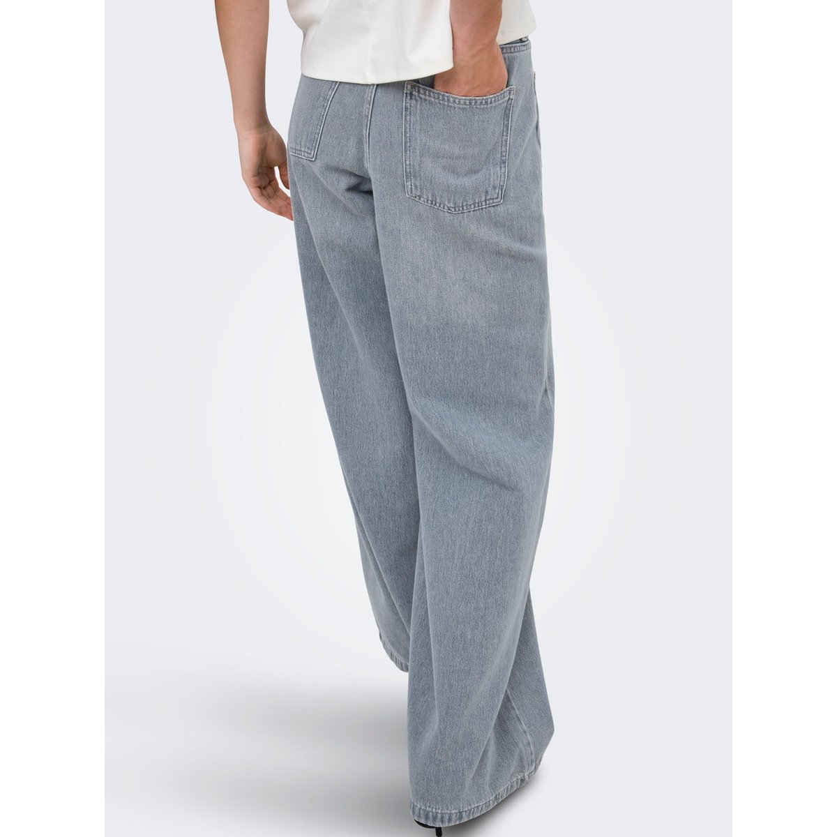 Jean À Jambe Large special blue grey denim, ONLY