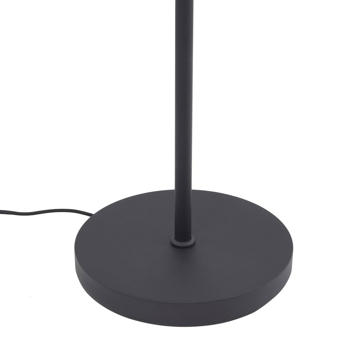Lampadaire en métal moderne, Aliette noir, gris fumé, LINDBY