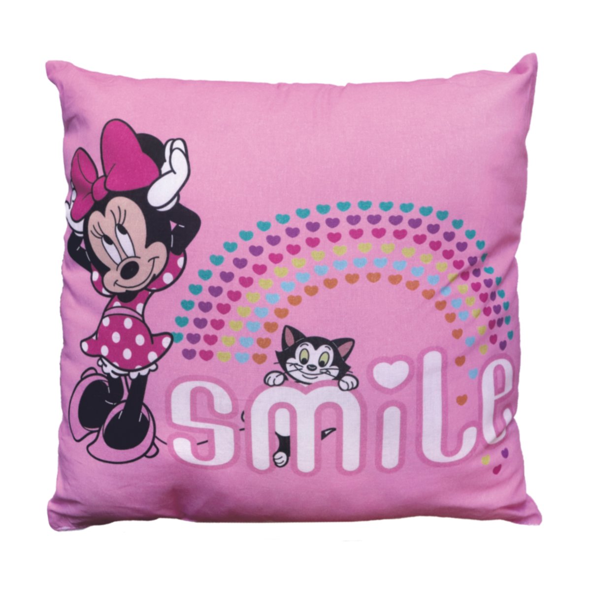 Coussin Imprimé 100% Coton, SHOPPING rose, MINNIE MOUSE