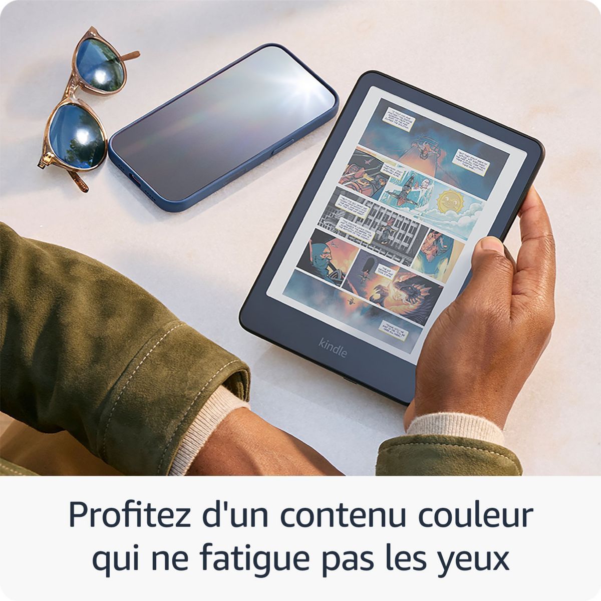 Liseuse eBook Kindle Colorsoft - Noire 16Go couleur unique, AMAZON