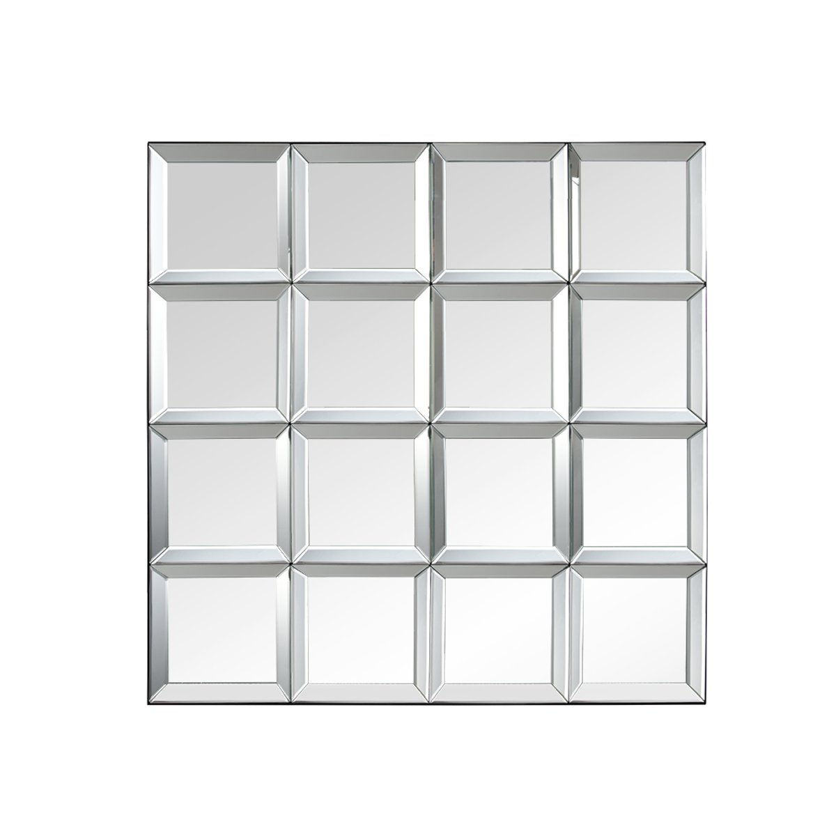 Miroir design en verre carré, JOLIE gris, BOITE A DESIGN