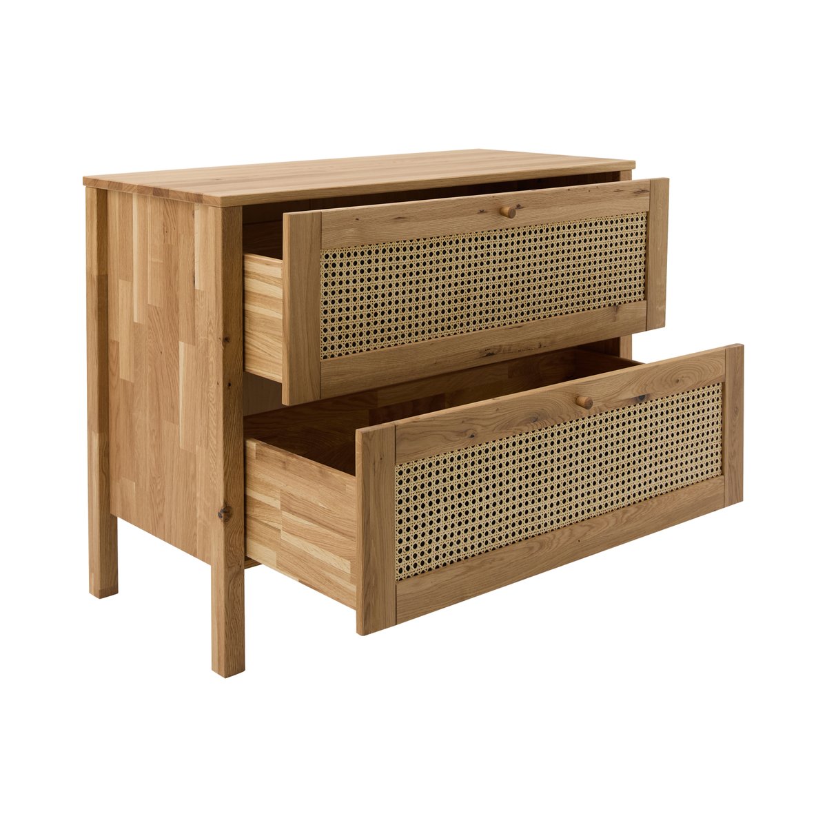 Commode chêne massif 2 tiroirs - CAPUCINE bois clair, CAMIF