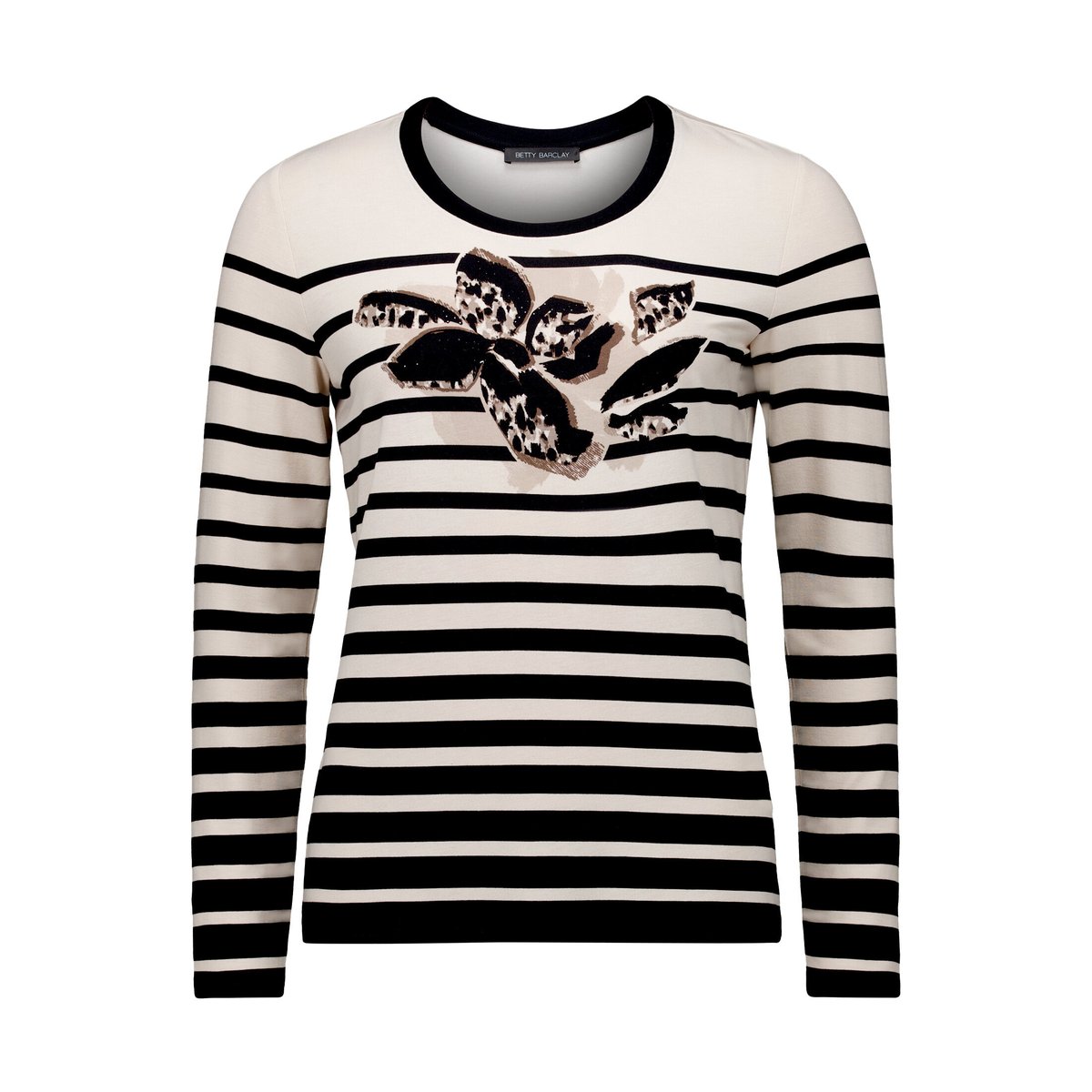 T-shirt basique à imprimé beige/noir, BETTY BARCLAY