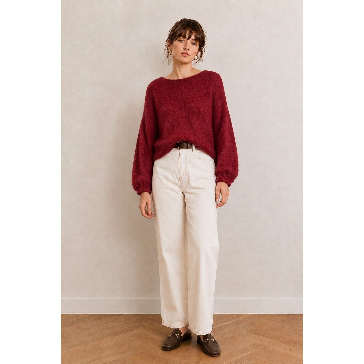 Maglione extralarge bordeaux , SEE U SOON