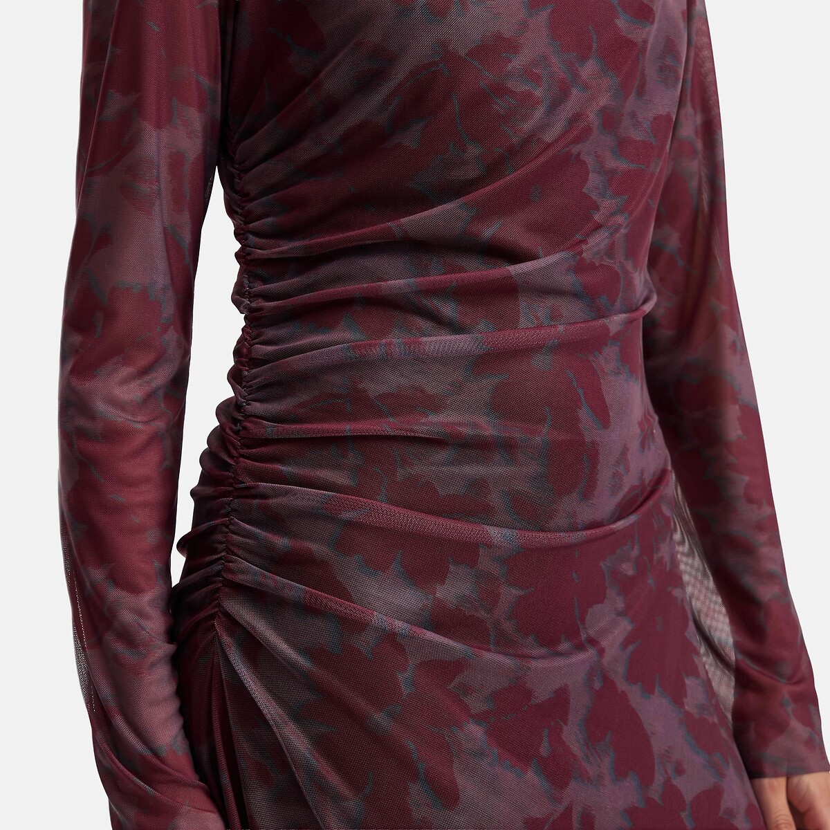 Floral print long sleeve draped maxi dress printed, LA REDOUTE COLLECTIONS