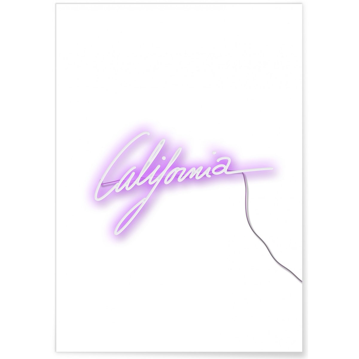 Affiche California blanc, L'AFFICHERIE