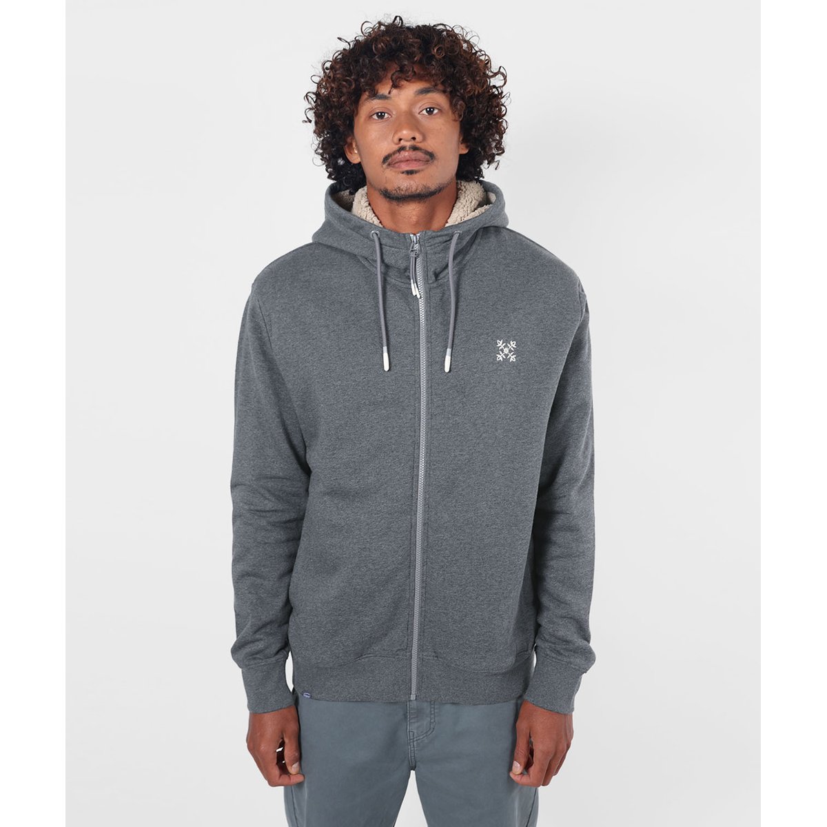 Sweat à capuche zippé SWEM dark grey heather, OXBOW