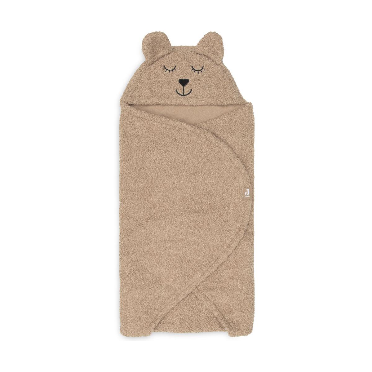 Couverture nomade Bear Boucle biscuit, noir, JOLLEIN