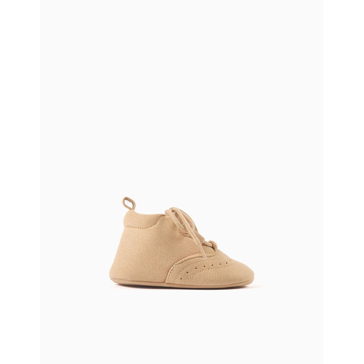 Chaussures en suédine avec détails perforés beige foncé, ZIPPY