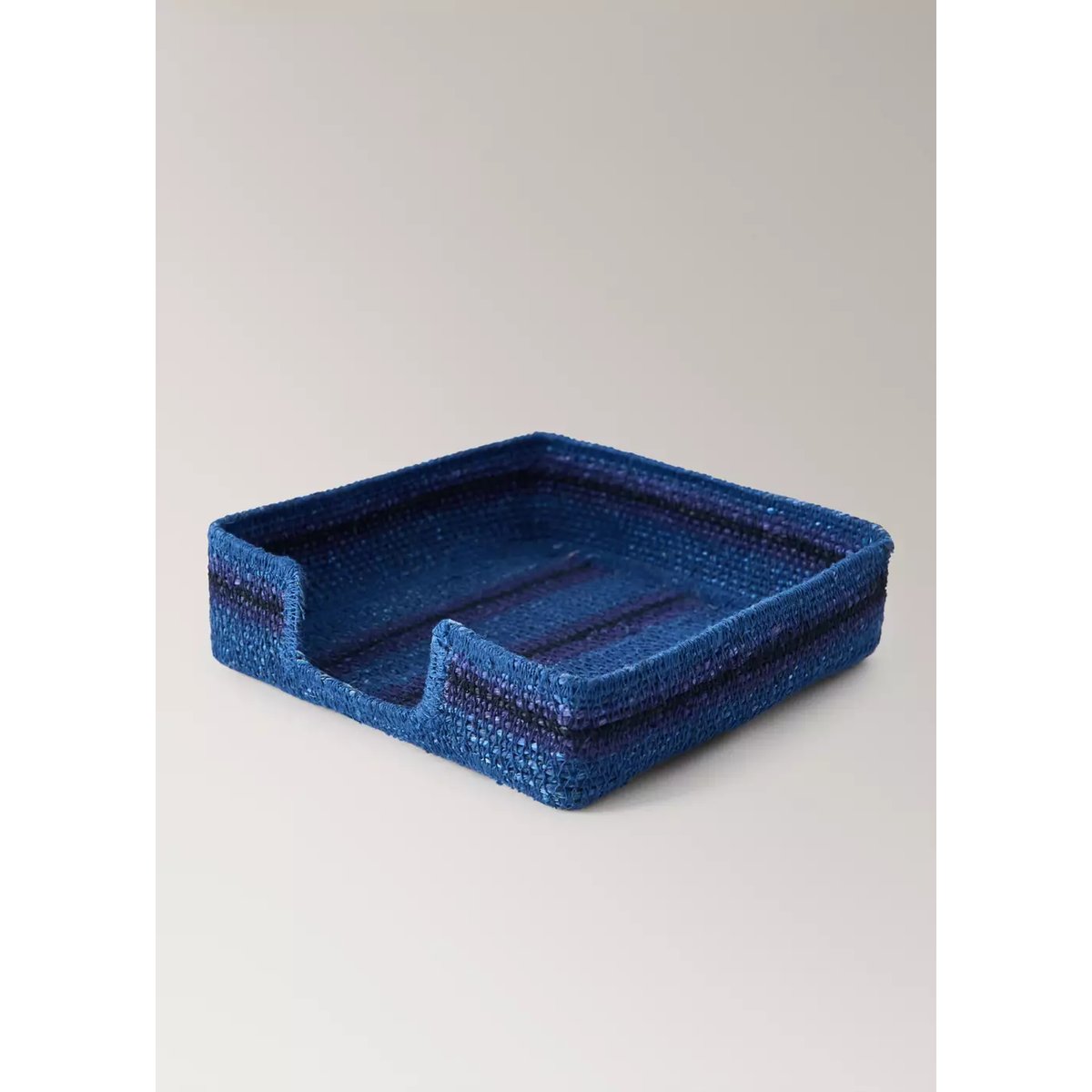 Rond de serviette en jonc de mer bleu électrique, MANGO HOME