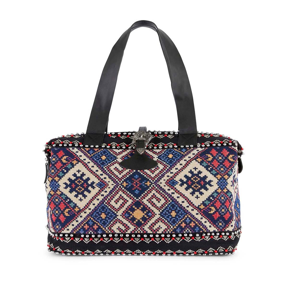 Sac de voyage avec tissu ethnique RUIZ noir, WILD
