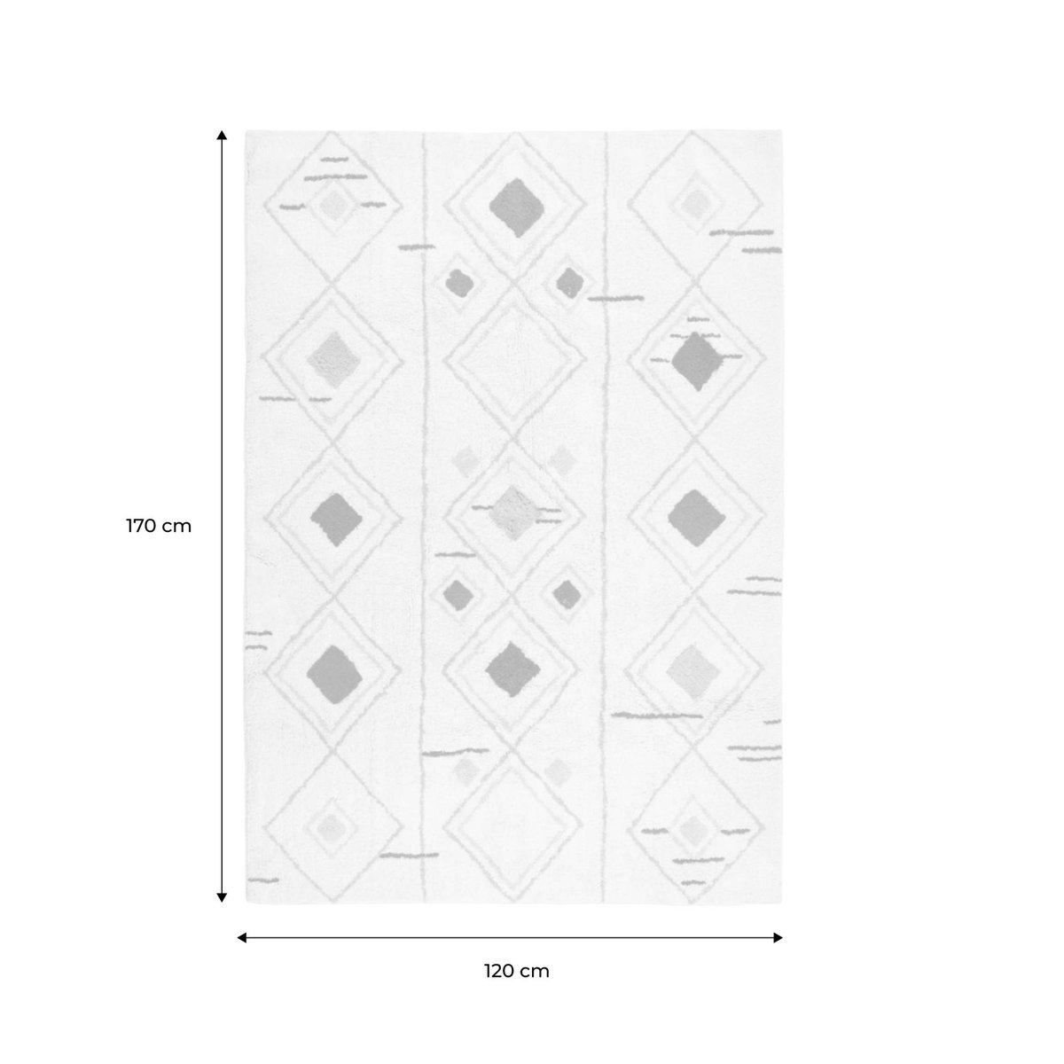 Tapis intérieur rectangulaire berbère TOVA multicolore, SWEEEK