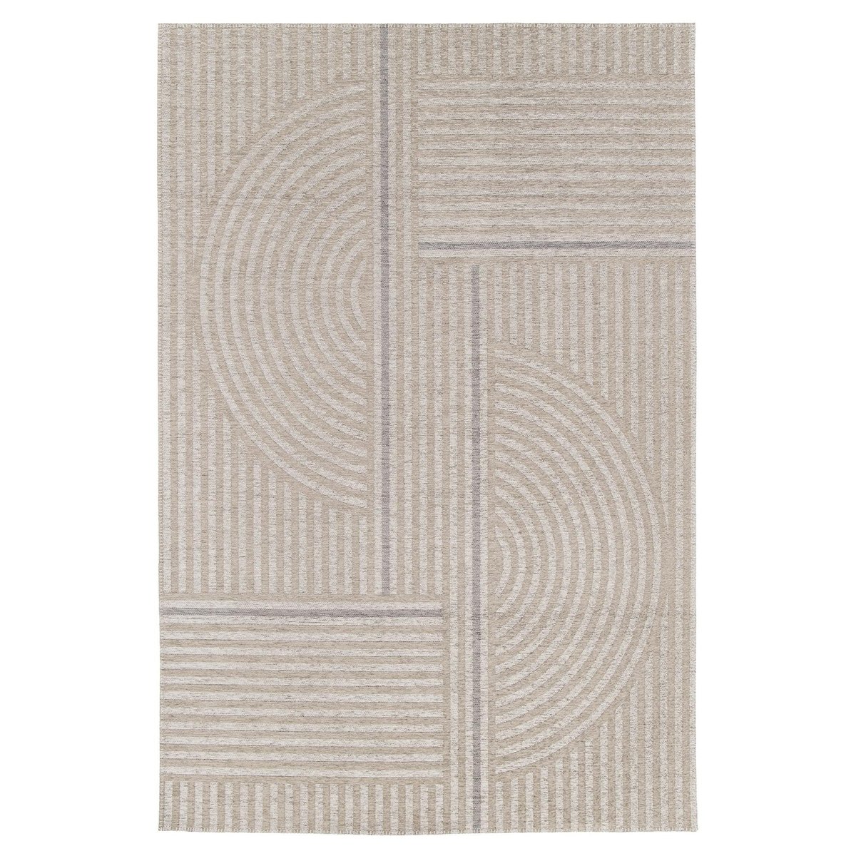 Tapis intérieur extérieur en fibres recyclées BASILE beige sable, AFK LIVING