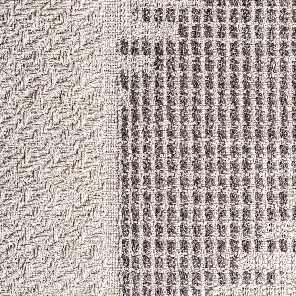 Tapis contemporain en coton et viscose marron et beige naturel, RECOLLECTION