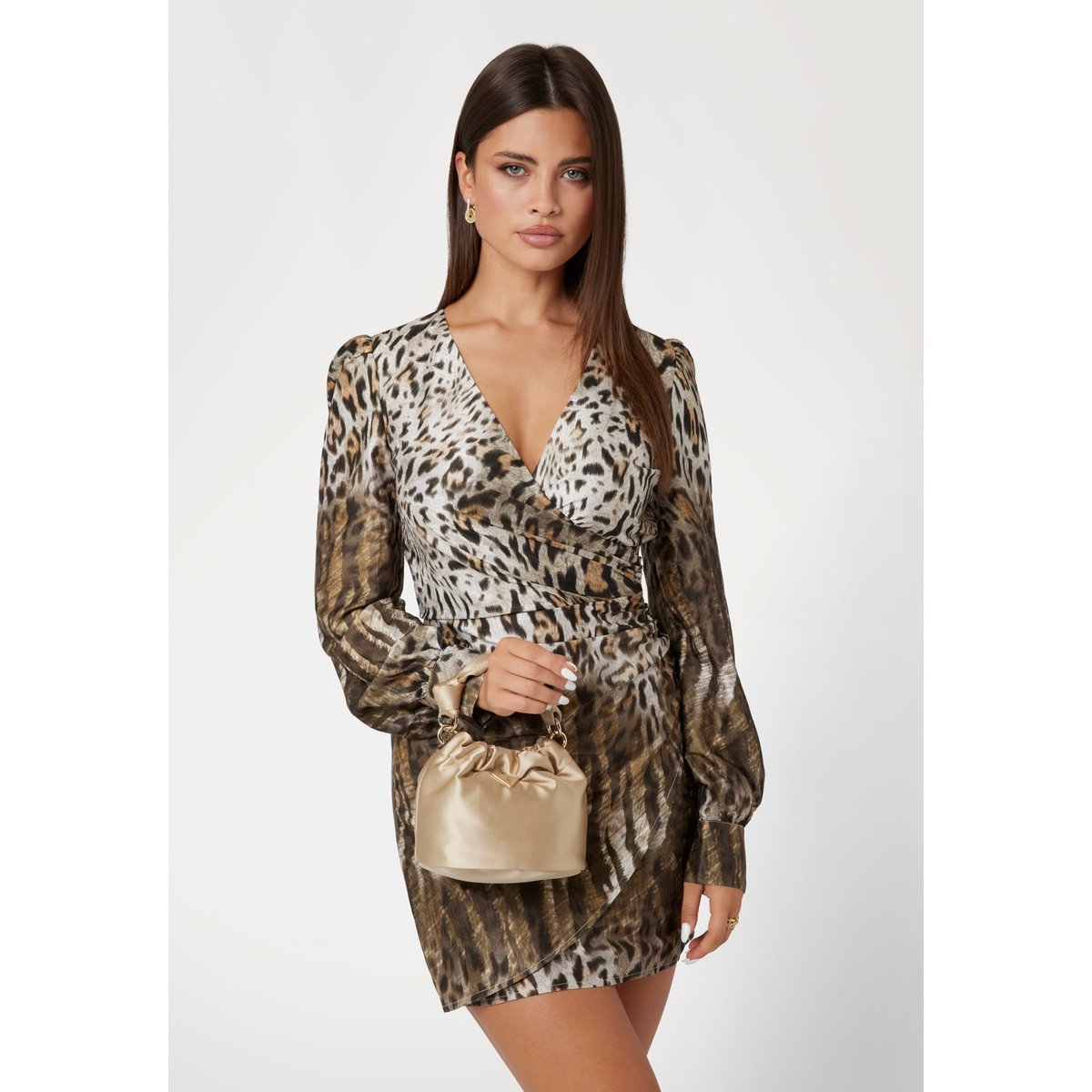 Mini Sac À Main Twiller Satin or, GUESS