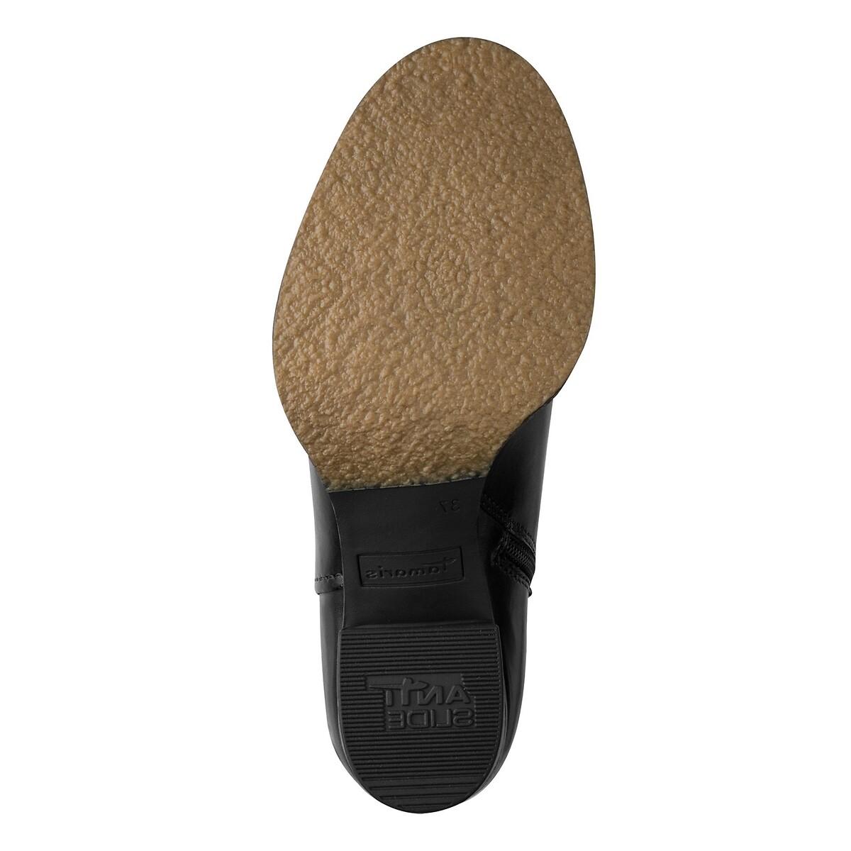 Botas com saltos pequenos, pele, sola antiderrapante preto , TAMARIS
