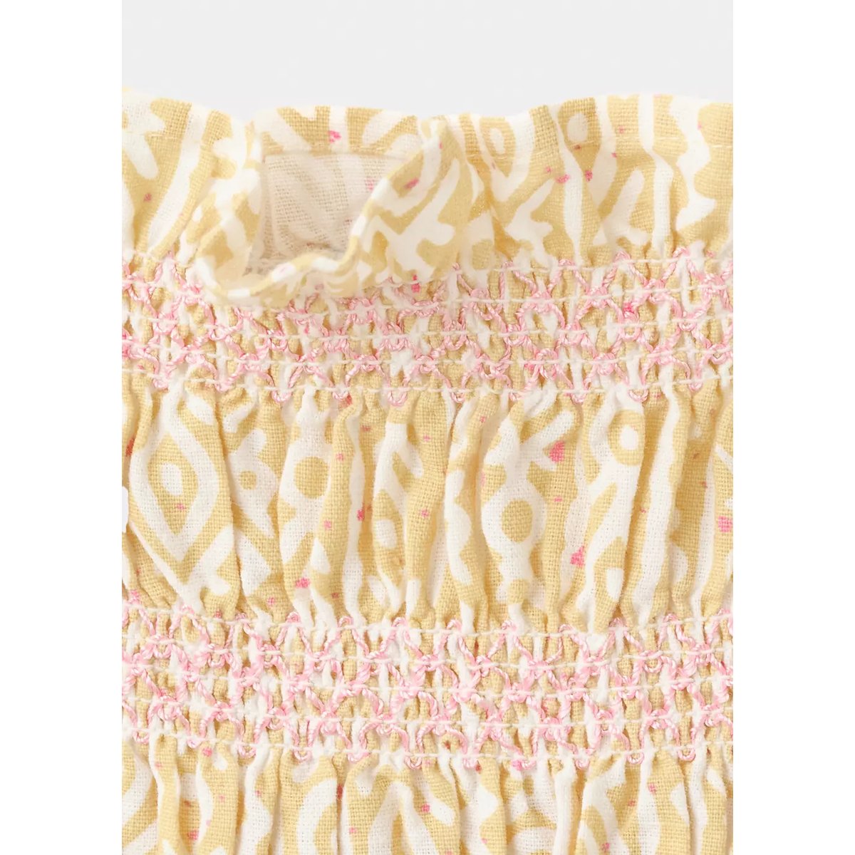 Robe imprimée avec liens sur les côtés écru, MANGO KIDS