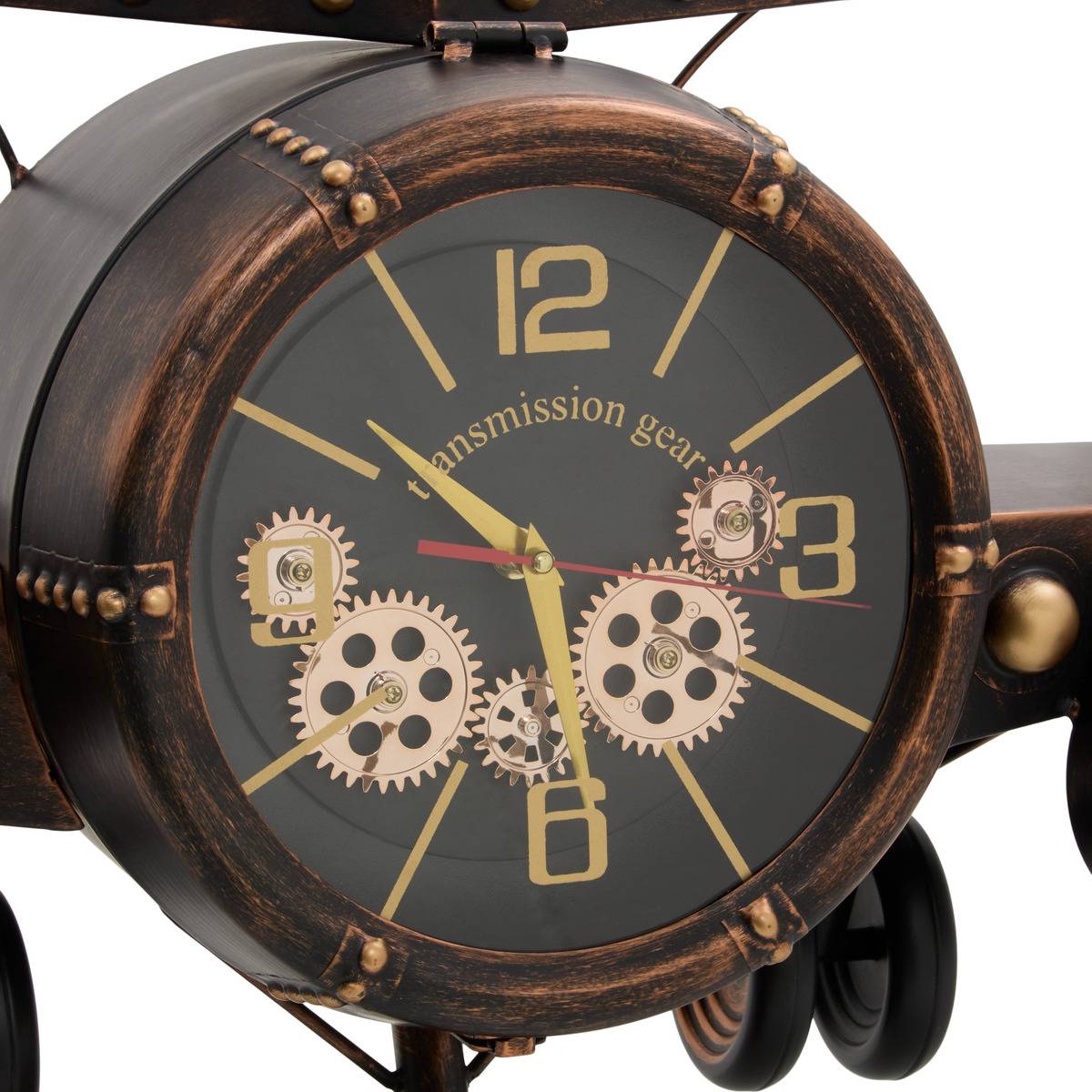 Horloge avion en acier HANS gris foncé, ATMOSPHERA