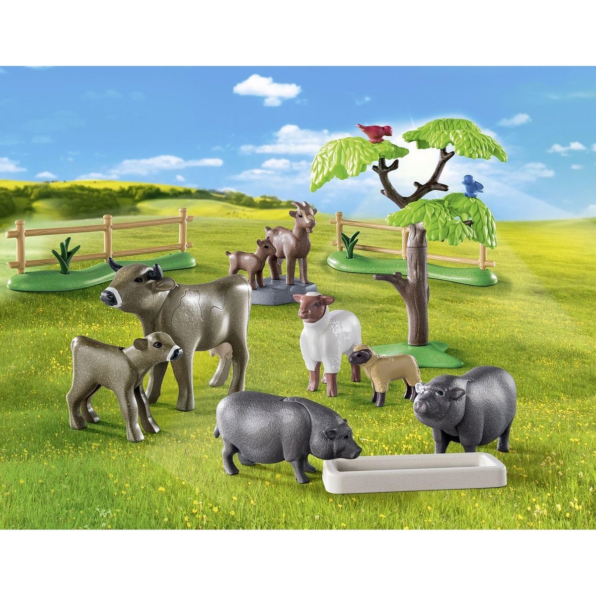 -Animaux de la ferme multicolore, PLAYMOBIL