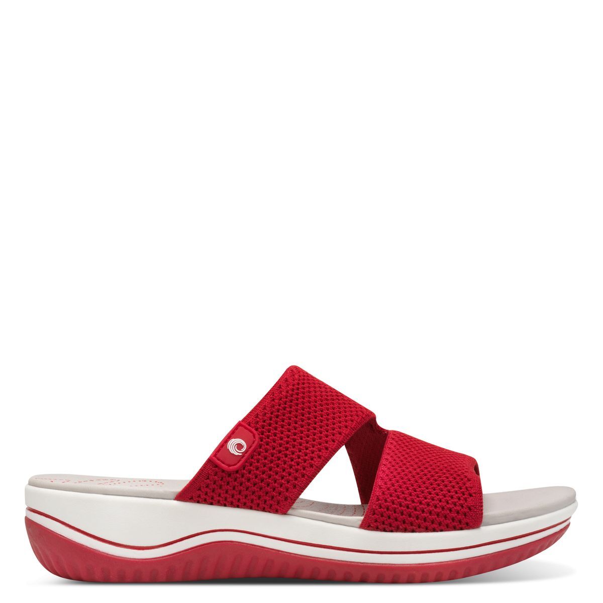 Coshy Original – Die Hallux-freundliche Pantolette talon bloc rouge, JANA