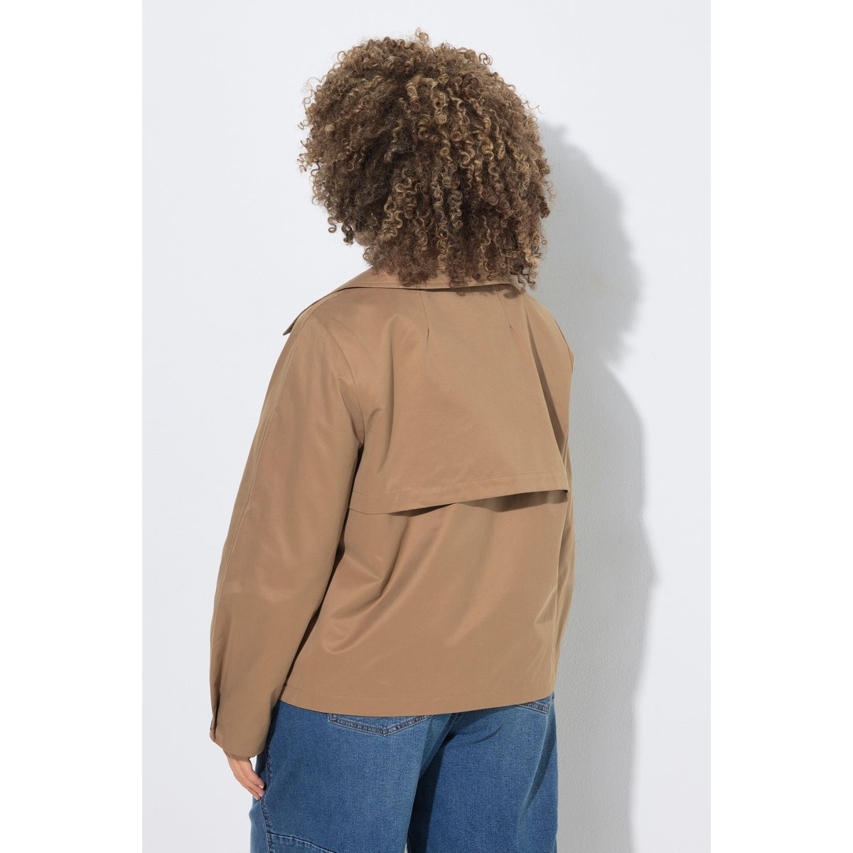 Trench-coat court, col à revers marron, ULLA POPKEN
