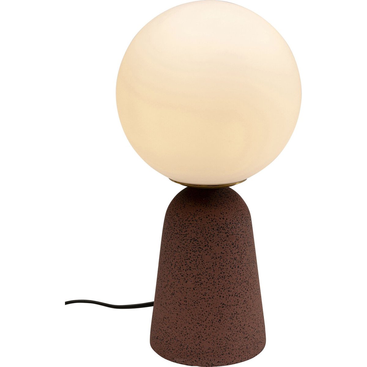 Lampe en verre et ciment, BOLLIE rouge, KARE DESIGN