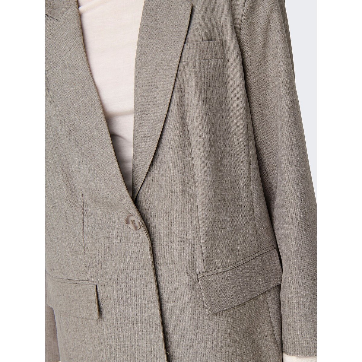 Giacca blazer, maniche lunghe talpa, ONLY
