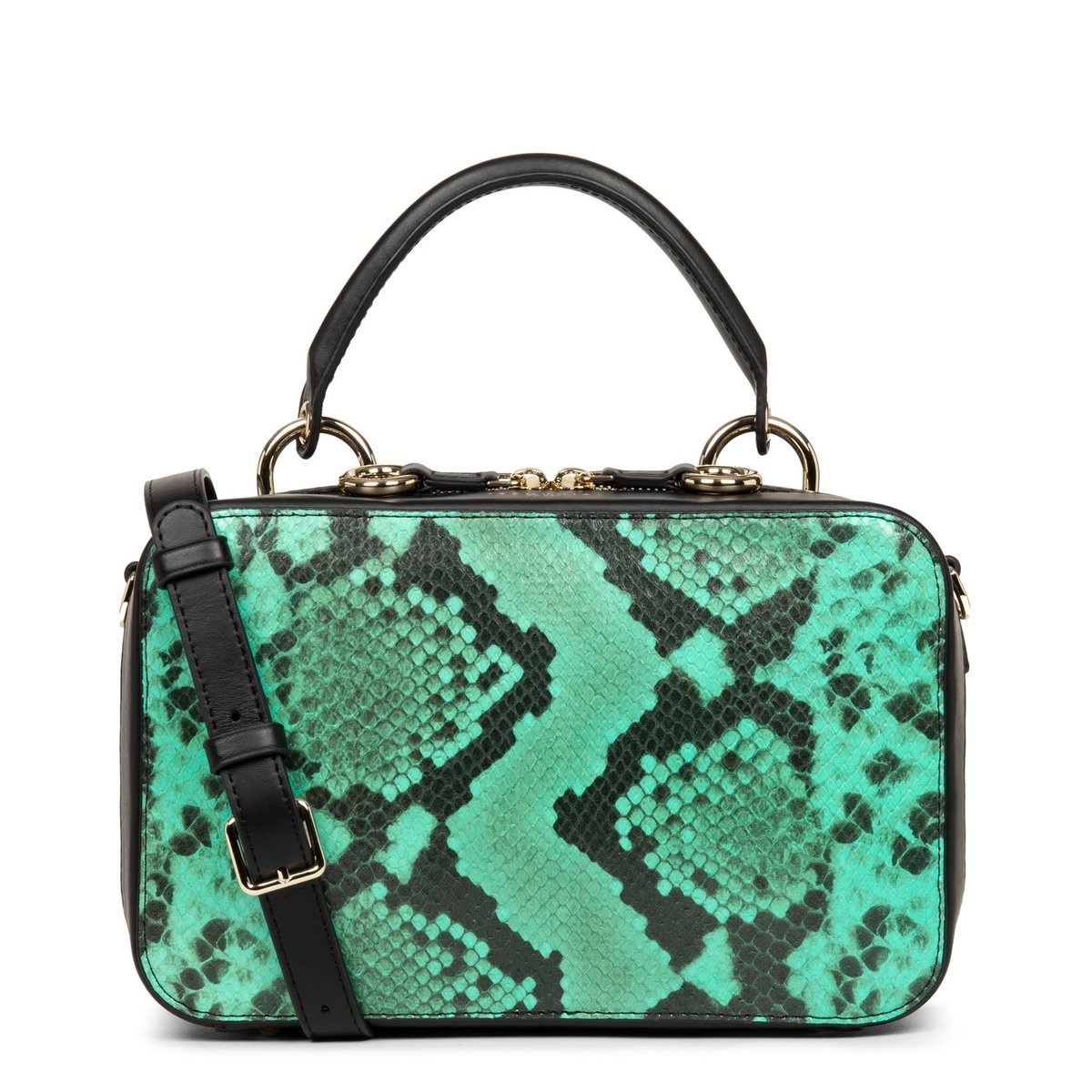 Sac à main zippé EXOTIC CUBE turquoise, SEQUOIA