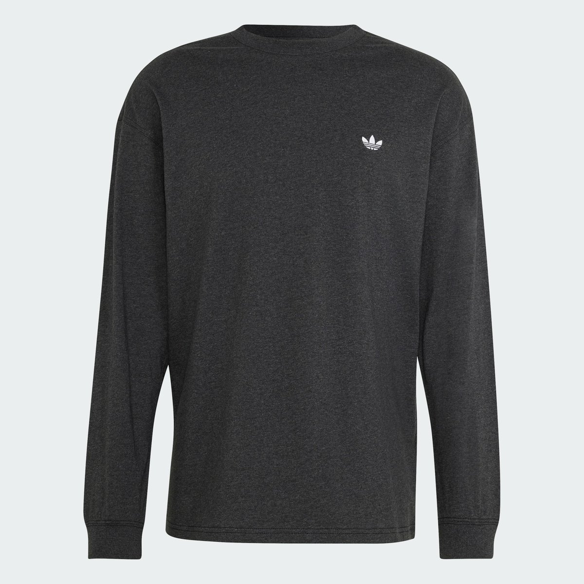 T-Shirt Manches Longues Chiné Trèfle Essentials T-Shirt Manches Longues Chiné Trèfle Essentials dark grey heather, adidas Originals