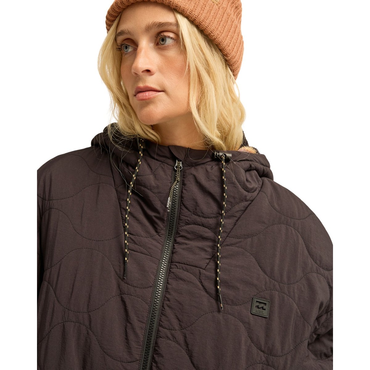Doudoune à capuche FALL CAMPER noir black pebble, BILLABONG
